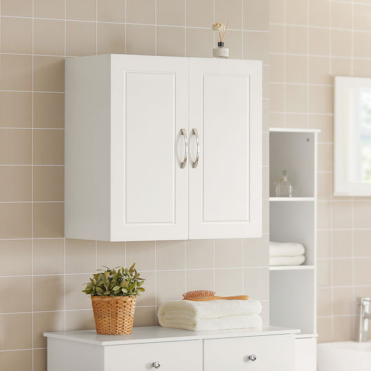 SoBuy Badezimmerschrank B60xT30xH60cm Weiß