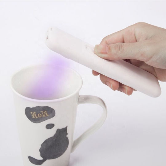 Portable 6-led Uvc Sterilizer Objects Timer Wand-type Lamp Usb Rechargeable 400mah 15x3.8 Cm