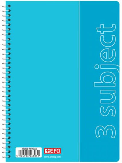 +Efo Spiral Notebook Ruled B5 120 Sheets 4 Subjects 1pcs (Μiscellaneous Designs)