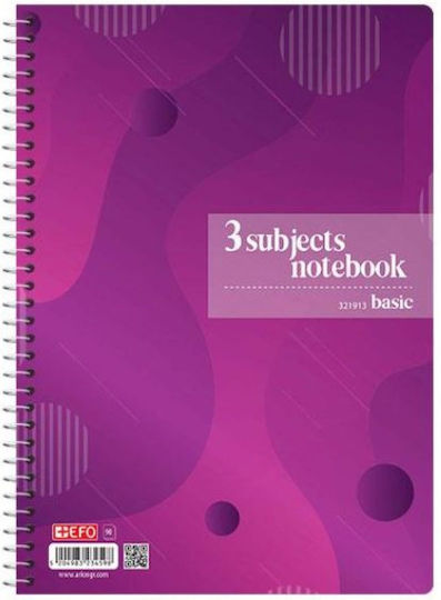+Efo Spiral Notebook Ruled A4 150 Sheets 5 Subjects 1pcs (Μiscellaneous Designs)