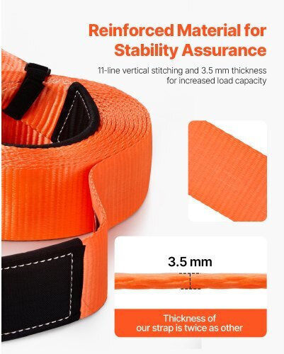 Vevor Car Towing Strap In Orange Color
