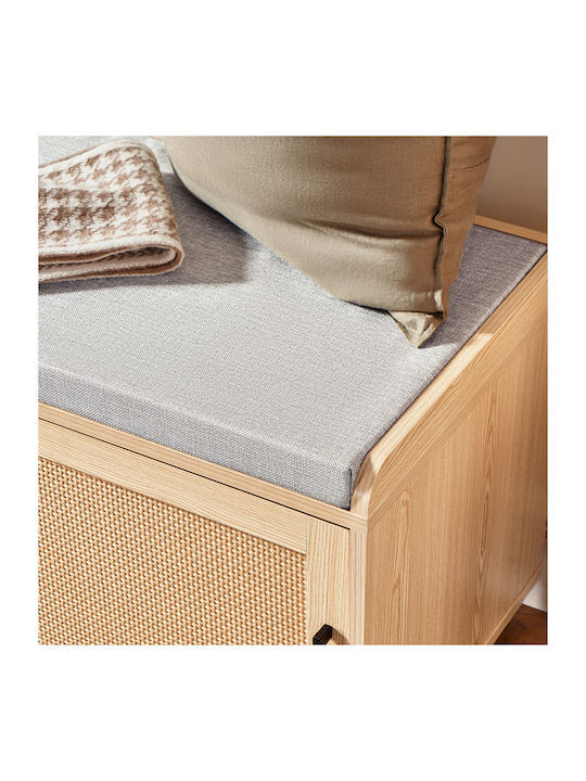 Mobilier de Intrare cu Bancă Natural & Grey 110x40x49cm