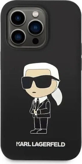 Karl Lagerfeld Ikonik NFT Logo Back Cover Σιλικόνης Μαύρο (iPhone 14 Pro)