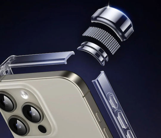 Ugreen Bright Cushion Задна корица Силикон 0.9мм Прозрачен (iPhone 16 Pro) 45915