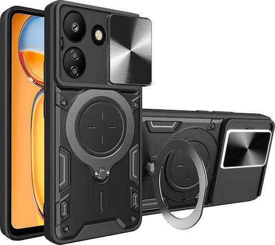 Techsuit Back Cover Σιλικόνης / Πλαστικό Μαύρο (Xiaomi Redmi 13C, Poco C65)