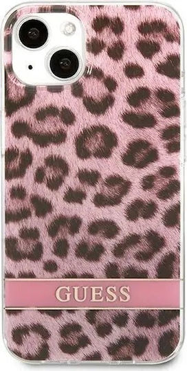 Guess Leopard Back Cover Plastic Roz (iPhone 13 mini)