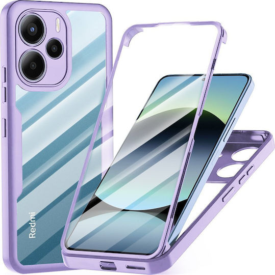 Techsuit ColorVerse 360 Vollschutz Silikon Lila Xiaomi Redmi Note 14