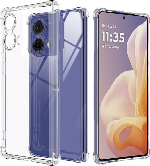 Techsuit Shockproof Clear Umschlag Rückseite Silikon Transparent (Moto G85)
