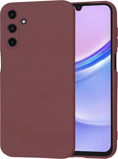 Techsuit Umschlag Rückseite Silikon Rot (Galaxie A15)