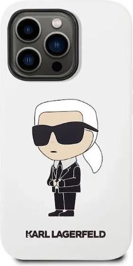 Karl Lagerfeld Liquid Ikonik NFT Back Cover Σιλικόνης Λευκό (iPhone 14 Pro Max)
