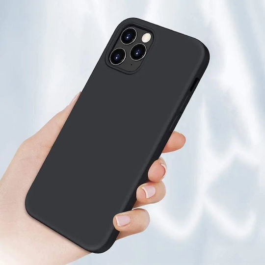 Hurtel Soft Flexible Rubber Back Cover Silicone Black (Redmi Note 10 5G / Poco M3 Pro)