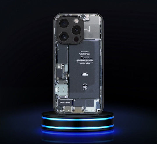 Tech Back Cover Tempered Glass / Silicon / Plastic Negru (iPhone 8/7)