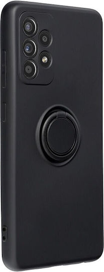 Forcell Ring Back Cover Silicone Black (Galaxy A52 / A52s)
