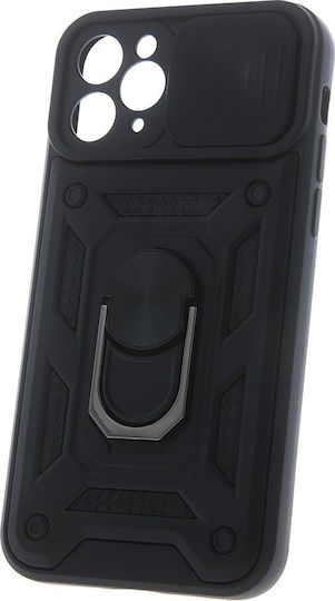 Slide Back Cover Plastic / Silicon Magnetic Negru (Moto E22)