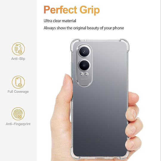 Techsuit Shockproof Clear Umschlag Rückseite Silikon Transparent (OnePlus Nord CE 4 Lite)