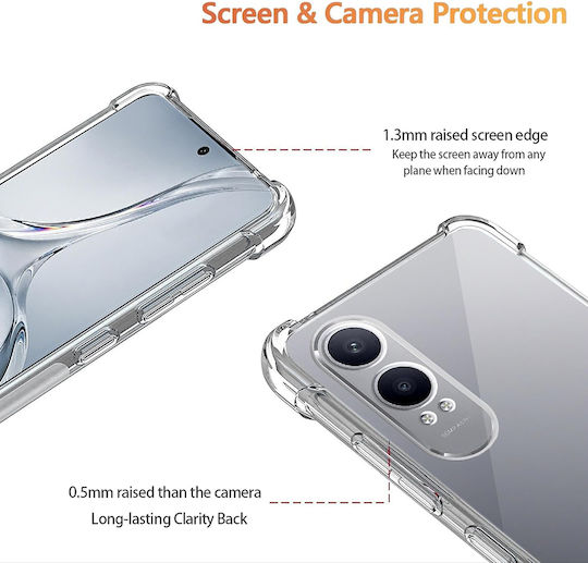 Techsuit Shockproof Clear Umschlag Rückseite Silikon Transparent (OnePlus Nord CE 4 Lite)