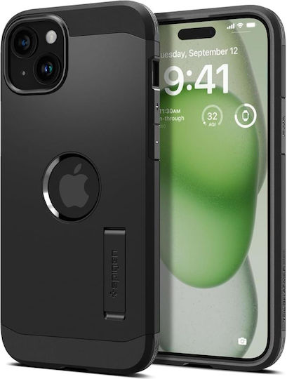 Spigen Tough Armor MagFit Back Cover Πλαστικό / Σιλικόνης 0.3mm Μαύρο (iPhone 15)