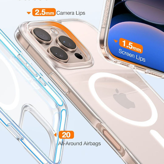 Torras Diamond-Mag Silikon Umschlag Rückseite 1.016mm Transparente (iPhone 16 Pro)