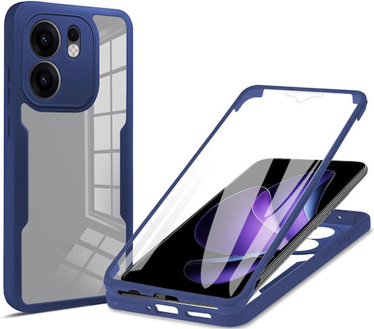 Techsuit ColorVerse 360 Full Cover Silicone Blue Mobile Phone Case Compatible With Oppo Reno13 F 4G Oppo Reno13 F 5G Oppo Reno13 FS 5G