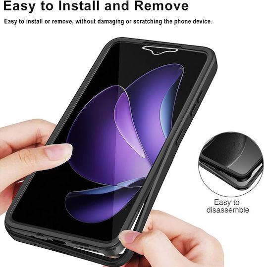 Techsuit ColorVerse 360 Full Cover Silicone Blue Mobile Phone Case Compatible With Oppo Reno13 F 4G Oppo Reno13 F 5G Oppo Reno13 FS 5G