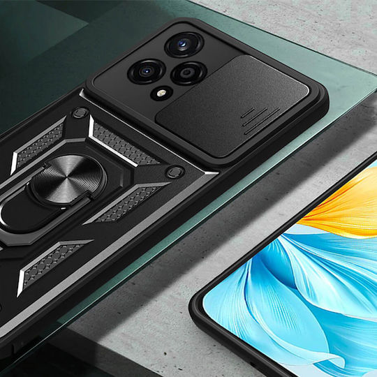 Techsuit Camshield Umschlag Rückseite Kunststoff / Silikon Schwarz (Honor 200 - OEM)