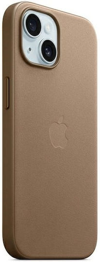 Apple Back Cover Fabric Brown (iPhone 15 Plus)