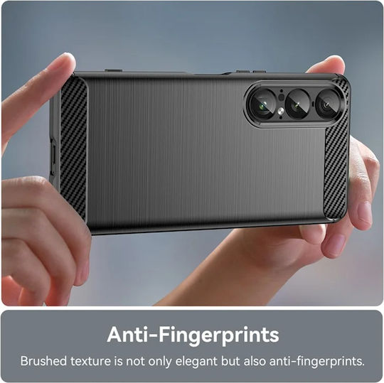Techsuit Carbon Bumper Силикон / Пластмаса Черен (Xperia 1)