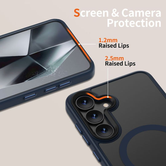 Tech-Protect Magmat Back Cover Plastic / Silicone Navy Blue (Galaxy S25)
