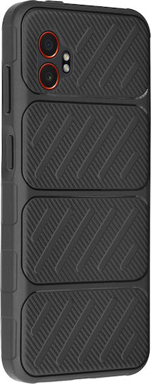 Techsuit Carbon Back Cover Silicone Black (Galaxy XCover7)