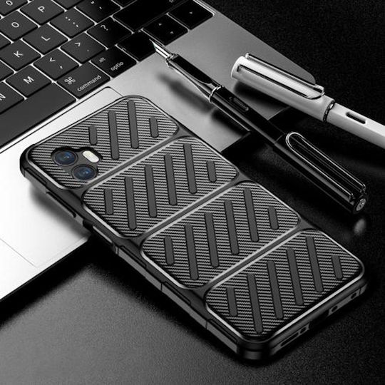 Techsuit Carbon Back Cover Silicone Black (Galaxy XCover7)