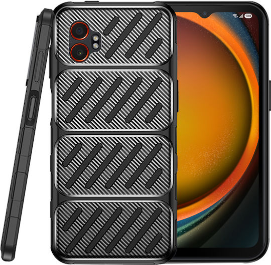 Techsuit Carbon Back Cover Silicone Black (Galaxy XCover7)