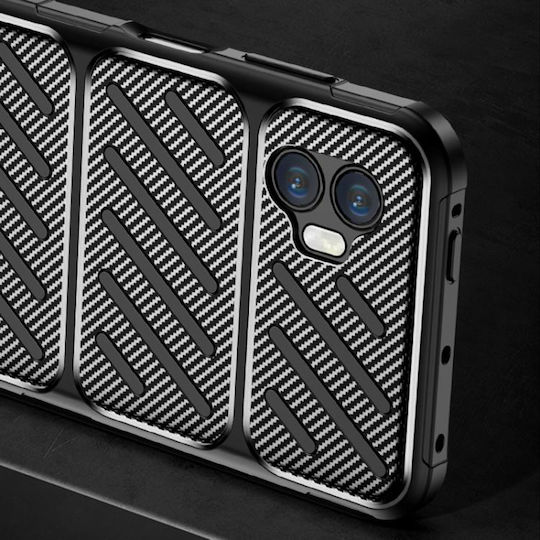 Techsuit Carbon Back Cover Silicone Black (Galaxy XCover7)