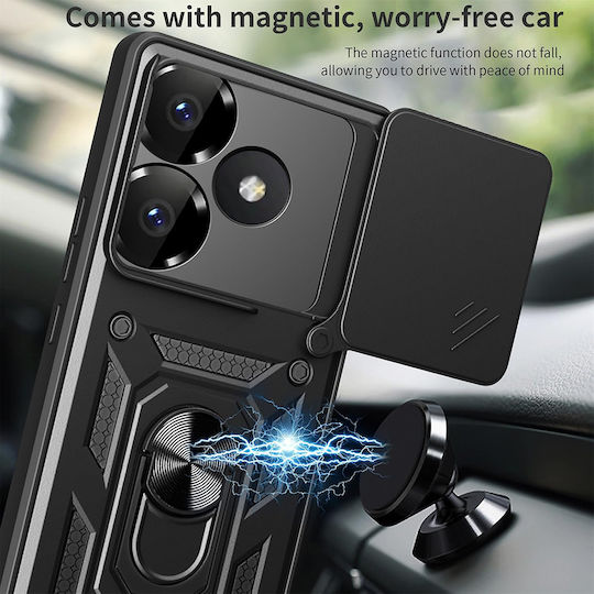 Techsuit Camshield Back Cover Πλαστικό / Σιλικόνης Μαύρο (Poco F6)