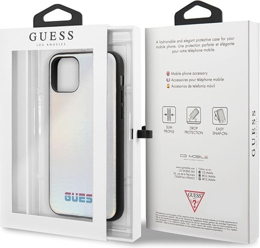 Guess Iridescent Back Cover Plastic Silver (iPhone 11 Pro Max)