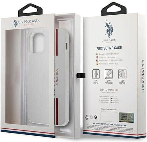 U.S. Polo Assn. Tricolor Back Cover Πλαστικό Λευκό (iPhone 12 mini)