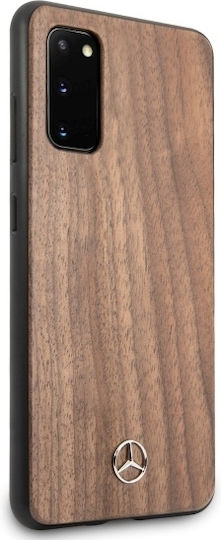 Mercedes-Benz Wood Cover Задна корица Дърво Кафяв (Galaxy S20)