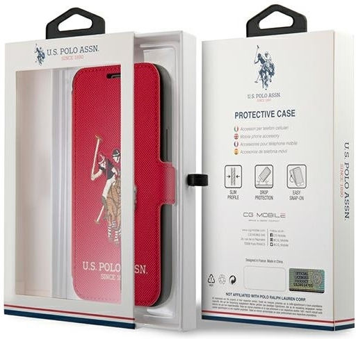 U.S. Polo Assn. Embroidery Collection Book Piele artificială Multicolor (iPhone 12 Pro Max)