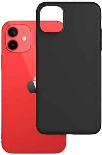 3MK Matt Задна корица Силикон 1.2мм Черен (iPhone 12 mini)