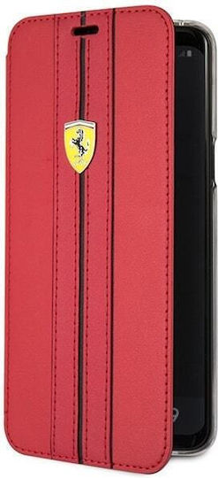 Ferrari Urban Book Leather Red (Galaxy S9)