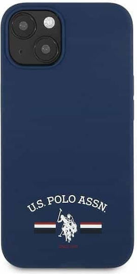 U.S. Polo Assn. Silicone Logo Back Cover Silicone Navy Blue (iPhone 13 mini)
