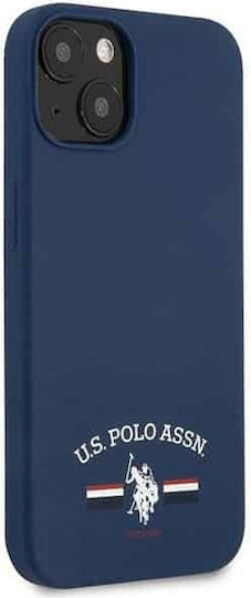 U.S. Polo Assn. Silicone Logo Back Cover Silicone Navy Blue (iPhone 13 mini)