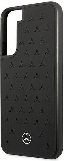 Mercedes-Benz Leather Stars Pattern Back Cover Δερμάτινο Μαύρο (Galaxy S22+ 5G)