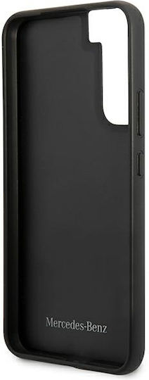 Mercedes-Benz Leather Stars Pattern Back Cover Δερμάτινο Μαύρο (Galaxy S22+ 5G)