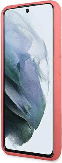 Guess Metal Logo Script Back Cover Σιλικόνης Φούξια (Galaxy S22+ 5G)