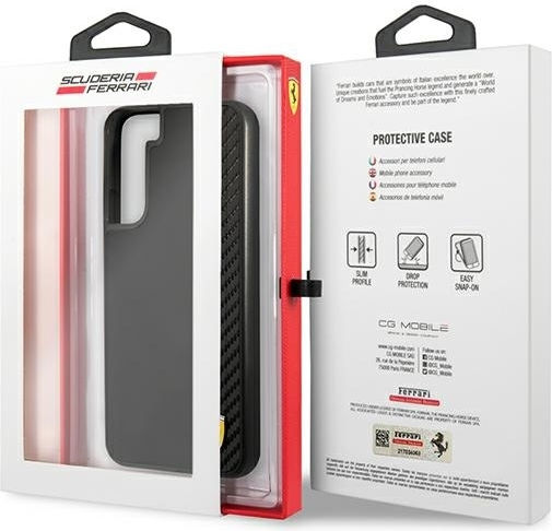 Ferrari On Track Carbon Stripe Back Cover Plastic Black (Galaxy S22+)