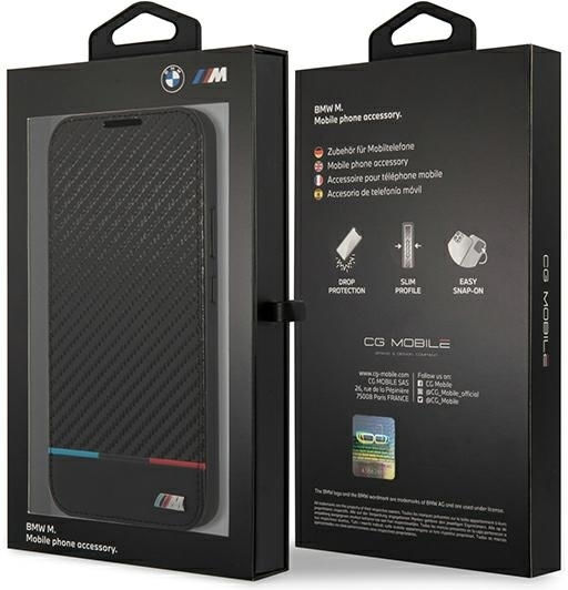 BMW M Collection Triangles Book Piele artificială Negru (Galaxy S22+ 5G - Galaxy S22+ 5G)