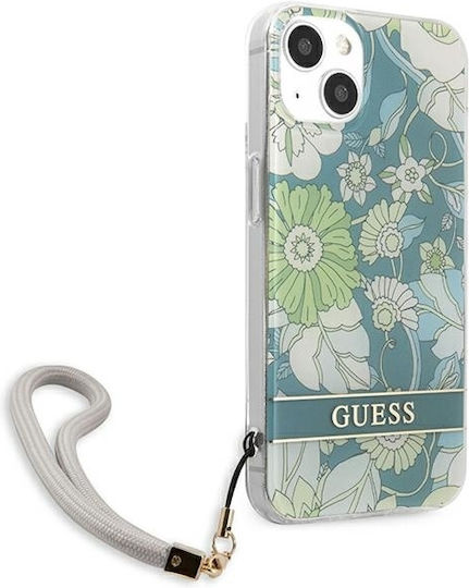 Guess Flower Strap Back Cover Πλαστικό Πράσινο (iPhone 13 mini)