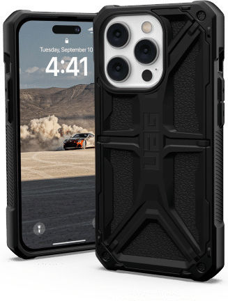 UAG Monarch Back Cover Πλαστικό 2mm με Λουράκι Μαύρο (iPhone 14 Pro)