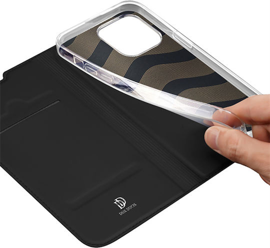 Dux Ducis Skin Pro Buchen Sie Synthetisches Leder Schwarz (iPhone 14 Pro)