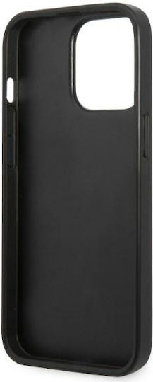 Karl Lagerfeld Monogram Plaque Umschlag Rückseite Silikon Schwarz (iPhone 13 Pro Max)